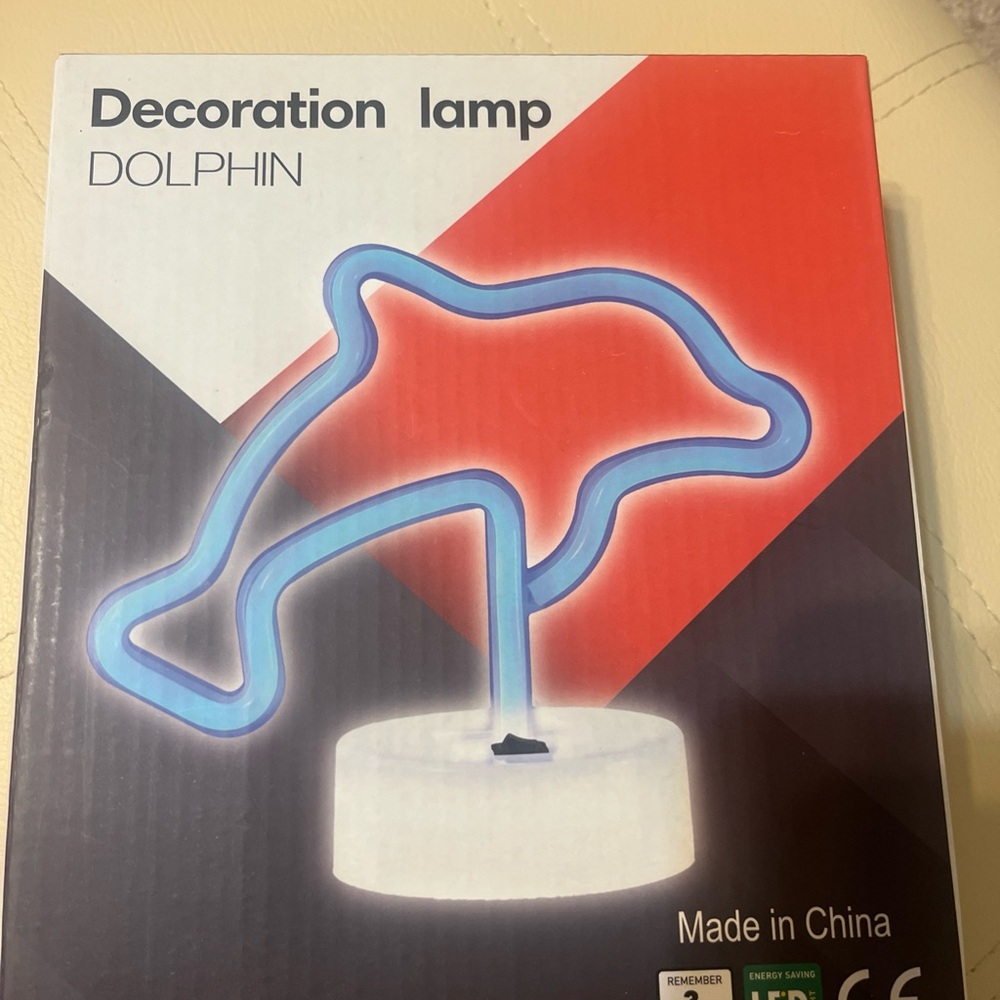Blue Dolphin Neon Decoration Lamp